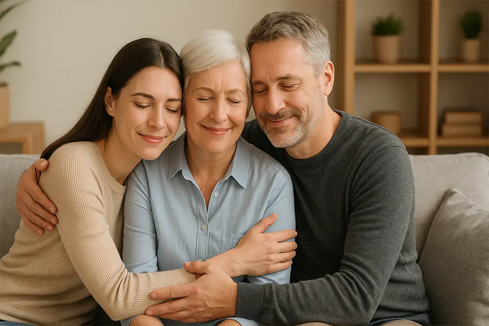 Famille réconfortée après avoir trouvé une solution financière pour les obsèques