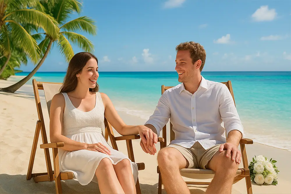 Couple serein planifiant leur avenir financier