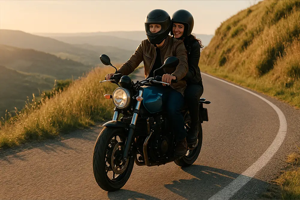 Clients satisfait sur leur nouvelle moto