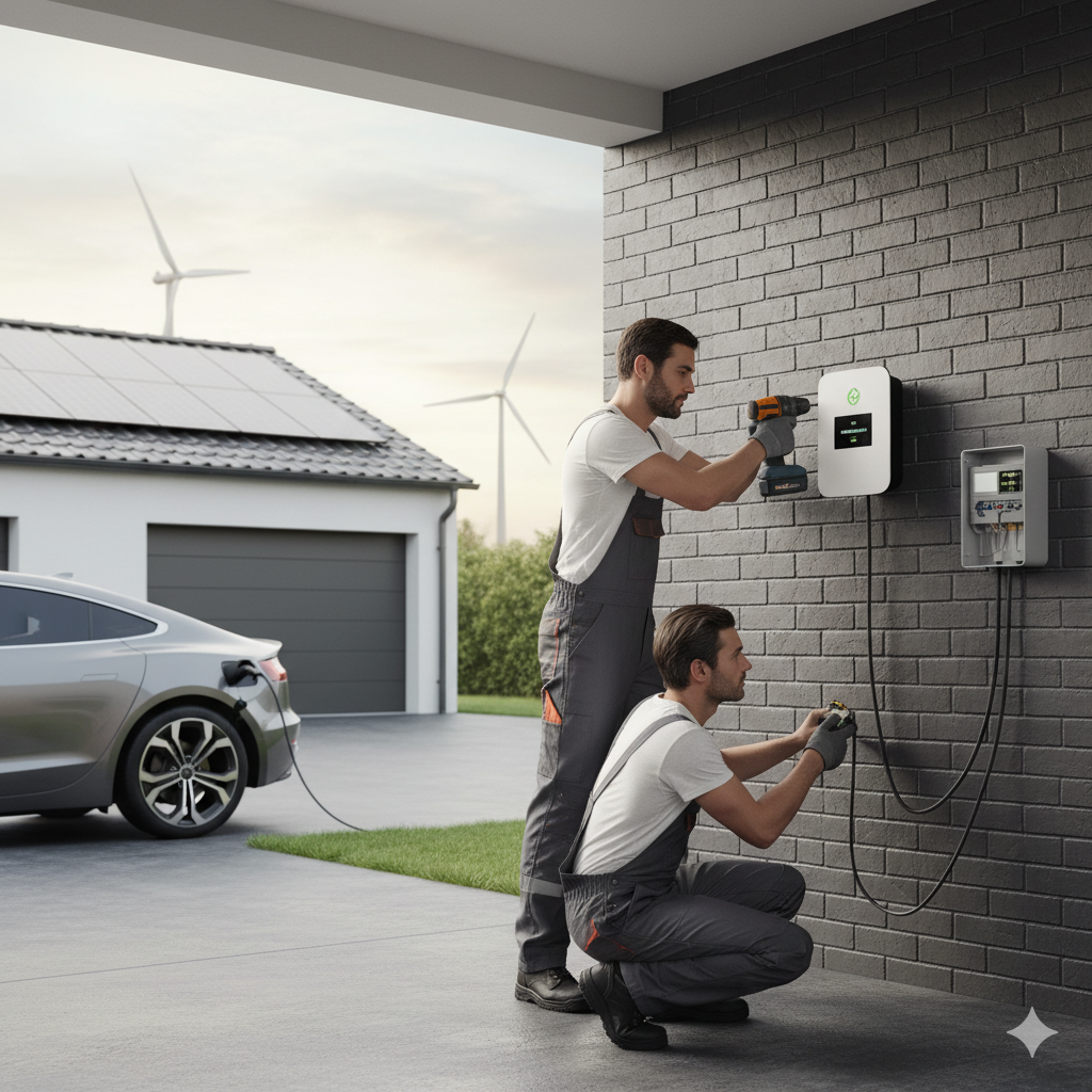 Installation d'une borne de recharge à domicile